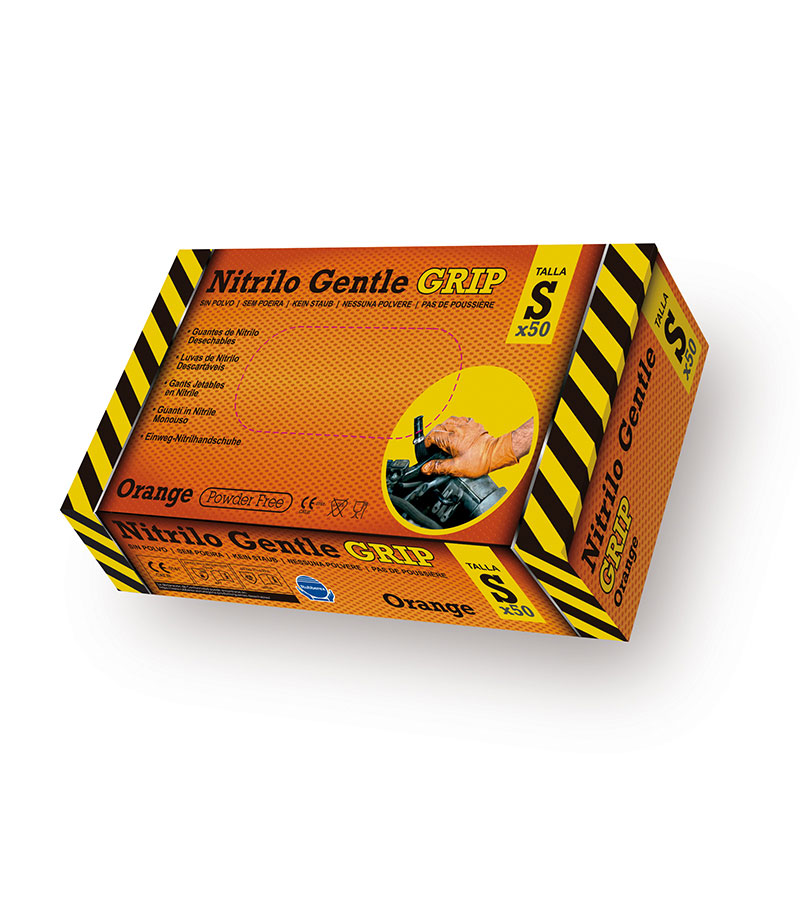 Achetez NIMEDA Lot de 100 gants jetables en nitrile - Taille M - Orange - 2  à 3 gants épais à usage unique - Sans poudre - Sans latex - Avec grip